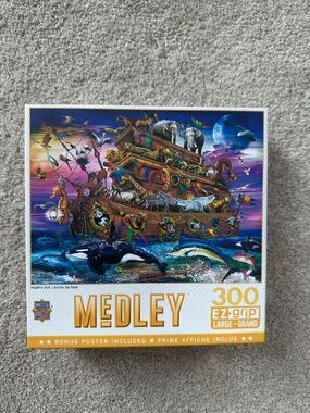 Medley 300-Piece EZ-Grip Puzzle - Colorful Noah's Ark Artwork